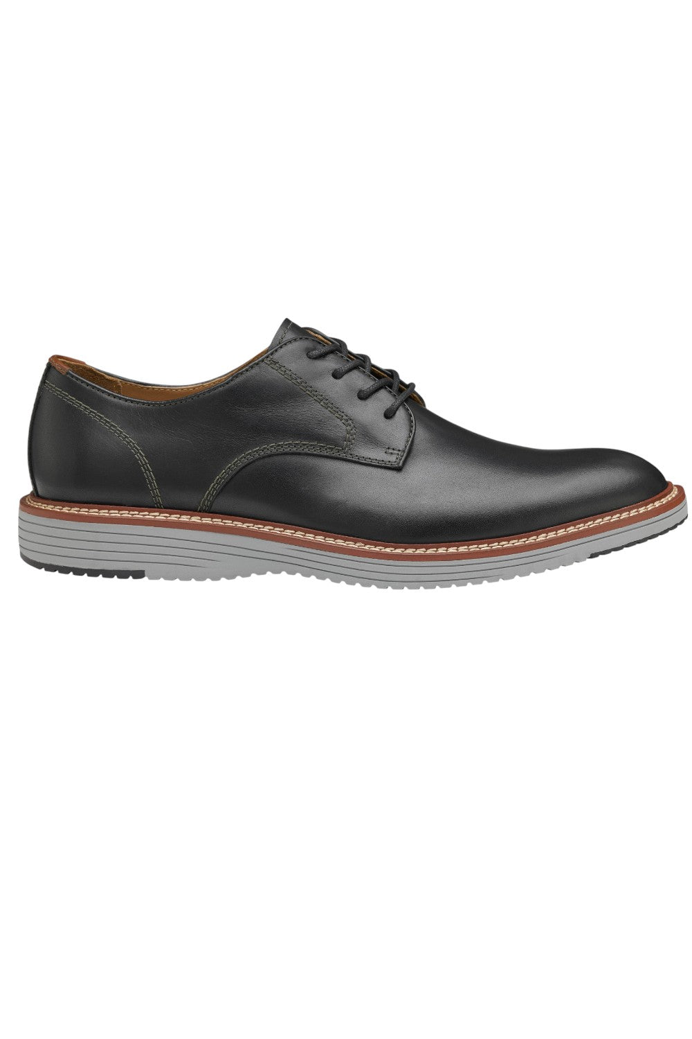 •Full grain leather uppers.
•Leather and anti-microbial polymesh lining (50% recycled).
•Linings are treated with anti-microbial protection for long-lasting wear.
•High-rebound, ultra-light TRUFOAM midsole for cushioning and comfort.
•Removable, molded footbed with memory foam.
•Flexible TRUFOAM EVA outsole with rubber pods provides lightweight, cushioned comfort.