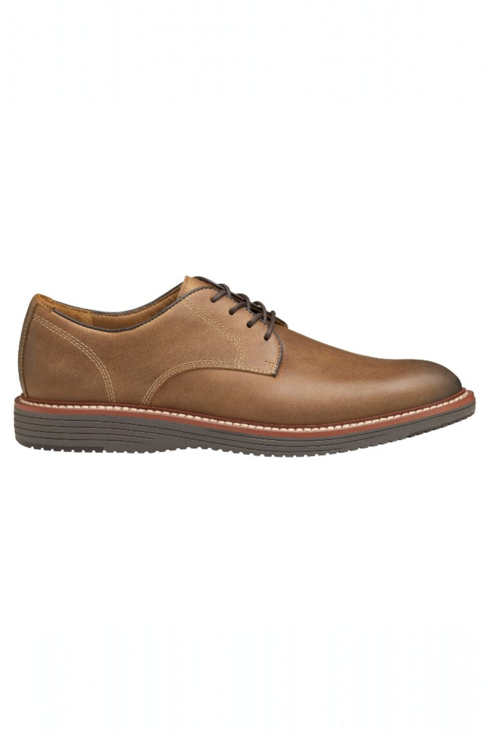 •Full grain leather uppers.
•Leather and anti-microbial polymesh lining (50% recycled).
•Linings are treated with anti-microbial protection for long-lasting wear.
•High-rebound, ultra-light TRUFOAM midsole for cushioning and comfort.
•Removable, molded footbed with memory foam.
•Flexible TRUFOAM EVA outsole with rubber pods provides lightweight, cushioned comfort.