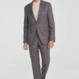 This Esprit suit featuring a soft plum tonal windowpane crafted from super 120's wool woven in Italy. The perfect year round weight meets stretch comfort.