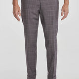 This Esprit suit featuring a soft plum tonal windowpane crafted from super 120's wool woven in Italy. The perfect year round weight meets stretch comfort.