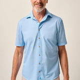 This knit button-up from our Hangin' Out Collection—which is designed to look its best untucked—is made with an incredible soft, and breathable blend of nylon and spandex. This is how you do elevated casual while staying completely comfortable.