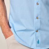 This knit button-up from our Hangin' Out Collection—which is designed to look its best untucked—is made with an incredible soft, and breathable blend of nylon and spandex. This is how you do elevated casual while staying completely comfortable.