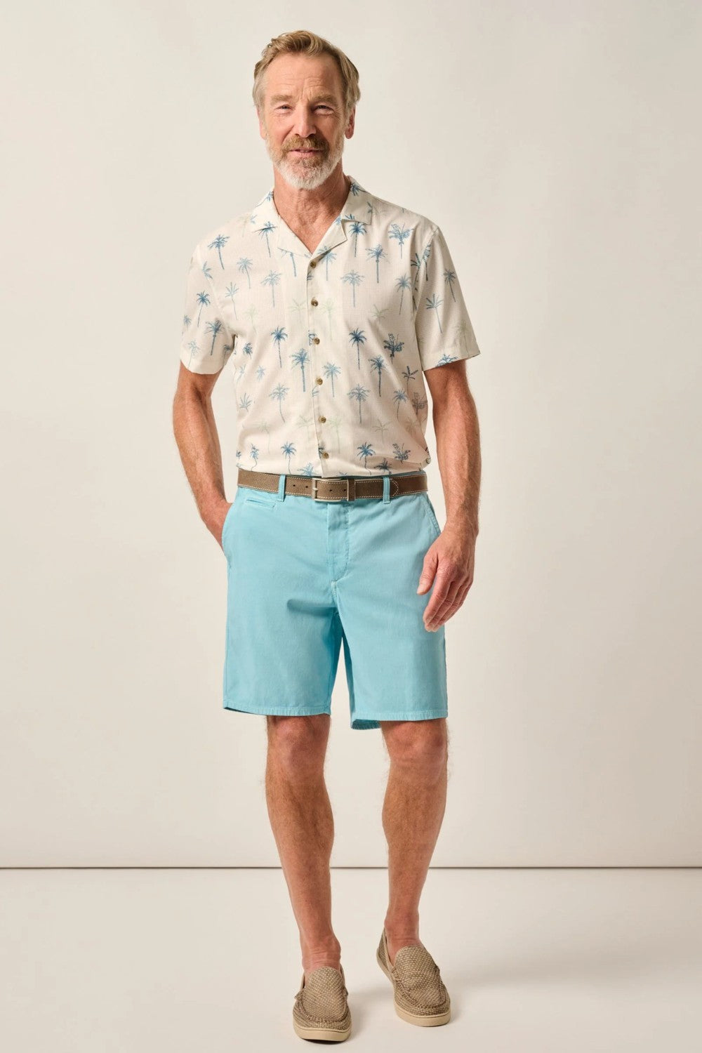 Designed like a classic Bermuda-style short with lightweight fabric and a touch of stretch, these shorts go the extra mile with a garment-dye process that gives them the perfect lived-in look.
