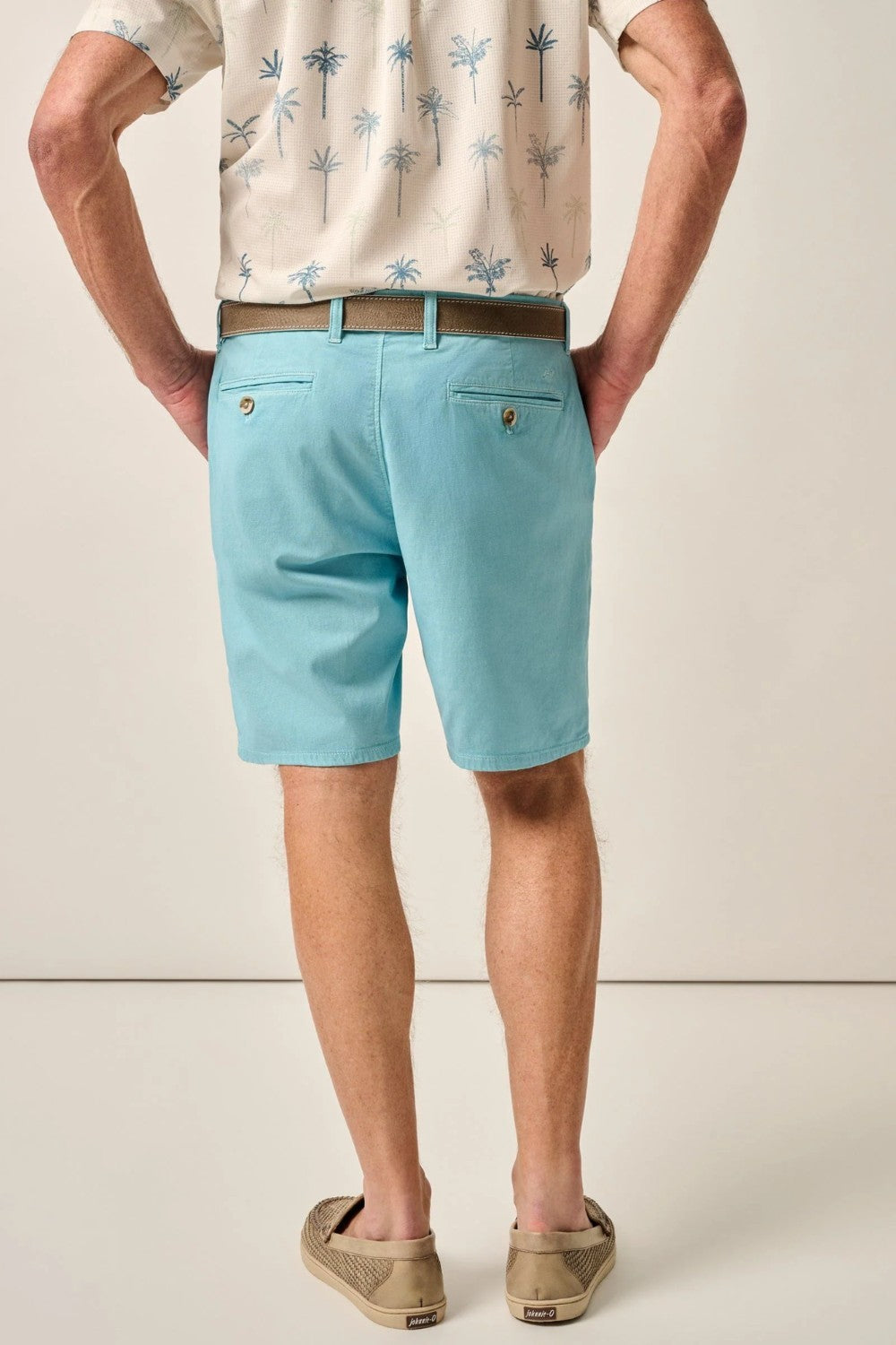 Designed like a classic Bermuda-style short with lightweight fabric and a touch of stretch, these shorts go the extra mile with a garment-dye process that gives them the perfect lived-in look.