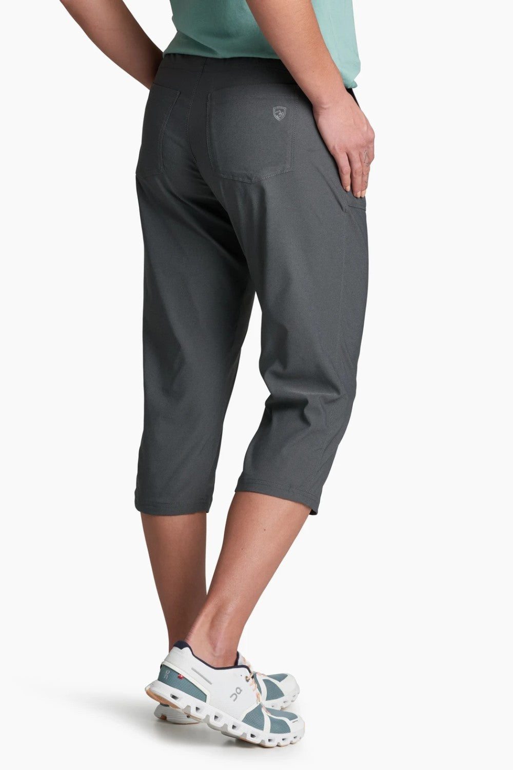 Featuring our durable performance blend fabric with the ideal stretch, the TREKR Pull-On Kapri is ready for casual summer fun. The pull-on waistband and external drawcord let you customize your fit for versatile everyday comfort and wear. Quick-drying, moisture-wicking, and maximum UV protection.