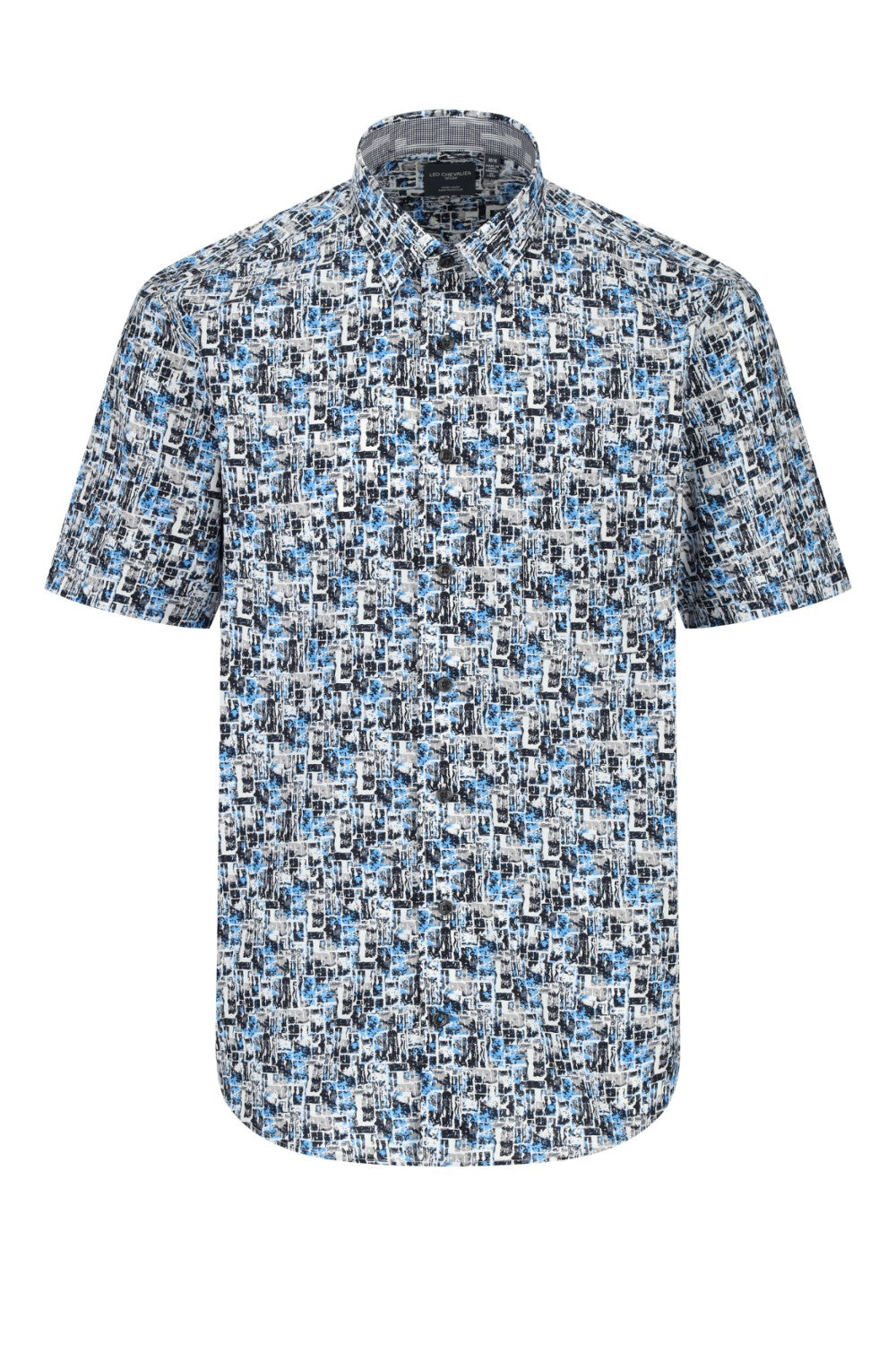 This Leo Chevalier Men's Short Sleeve is crafted from 100% cotton which provides excellent breathability and is non-iron for easy maintenance. The hidden button down collar and tall fit provide a tailored look for any occasion.