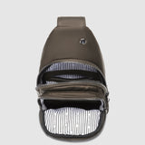 The Louenhide Boyd Nylon Sling Bag is an on-trend unisex sling bag designed with both style and functionality in mind. Organisation has never been easier with the three-section design, your valuables are within easy reach and secured safely with the stylish gunmetal zippers. Whether you're chasing an urban aesthetic or embodying an off-duty street style, this unisex nylon sling bag adapts to any casual outfit, enhancing your personal style while still offering ultimate practicality. The Boyd Khaki features