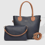 The Louenhide Dublin Tote Bag is designed to elevate your style and organize your daily essentials, making it the perfect accessory for everyday errands. Tucked inside, the additional clutch offers a convenient way to keep your valuables secure or choose to carry it as a separate crossbody bag for quick trips out. Wear this tote as a traditional handbag on your shoulder or effortlessly transform it into a crossbody bag with the adjustable vegan leather strap. For comfort and ease wherever you go,