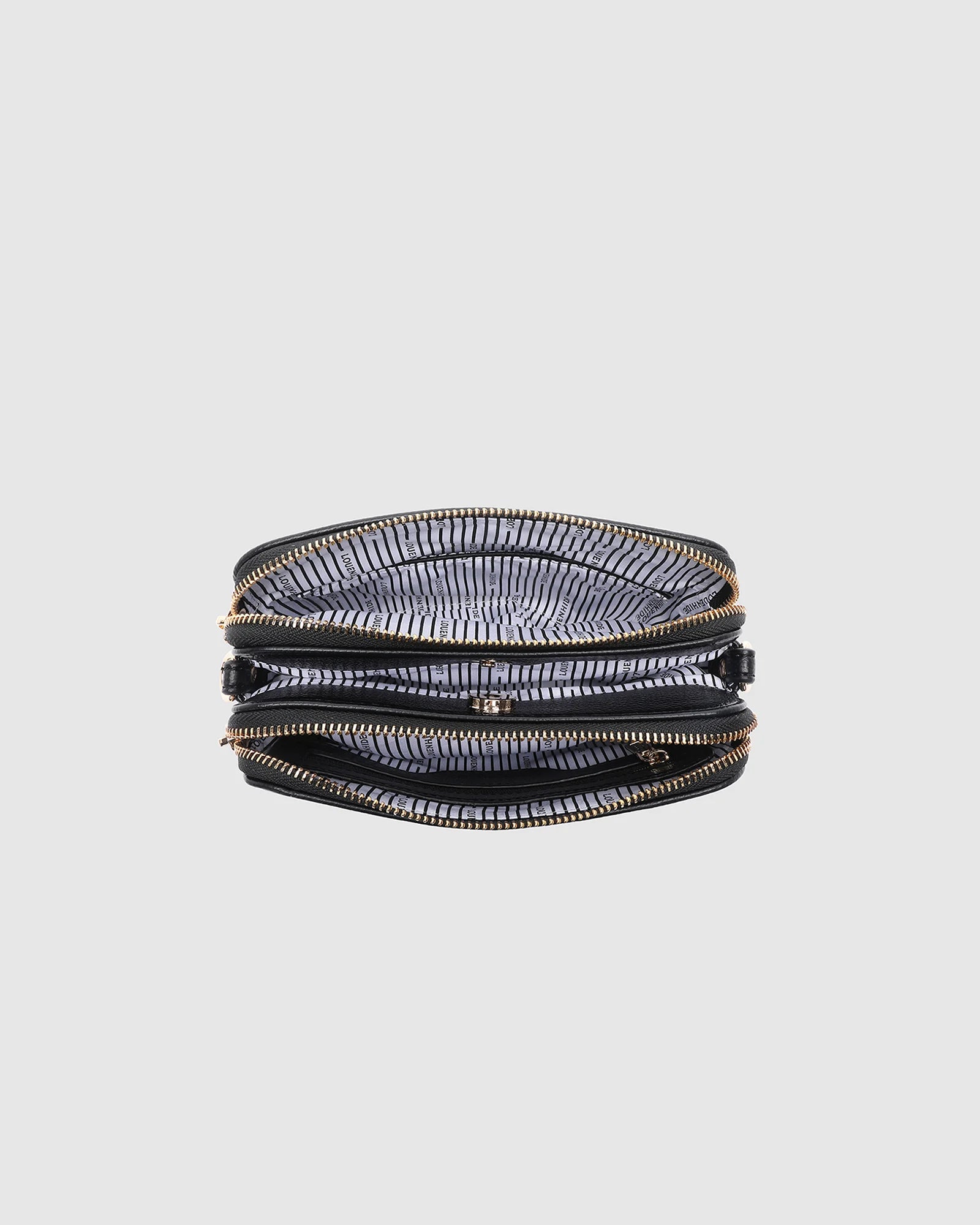 The Louenhide Elle Crossbody Bag is the elevated staple your wardrobe has been waiting for. Designed with a compact rectangular silhouette, this triple compartment crossbody bag keeps your essentials streamlined and organized without compromising style. To switch up your look with ease, opt for the gold chain strap to elevate your dressier on-the-go moments or swap to the matching faux leather strap for an casual feel. Adorned with light gold hardware, this multi-zipper crossbody bag is designed to carry