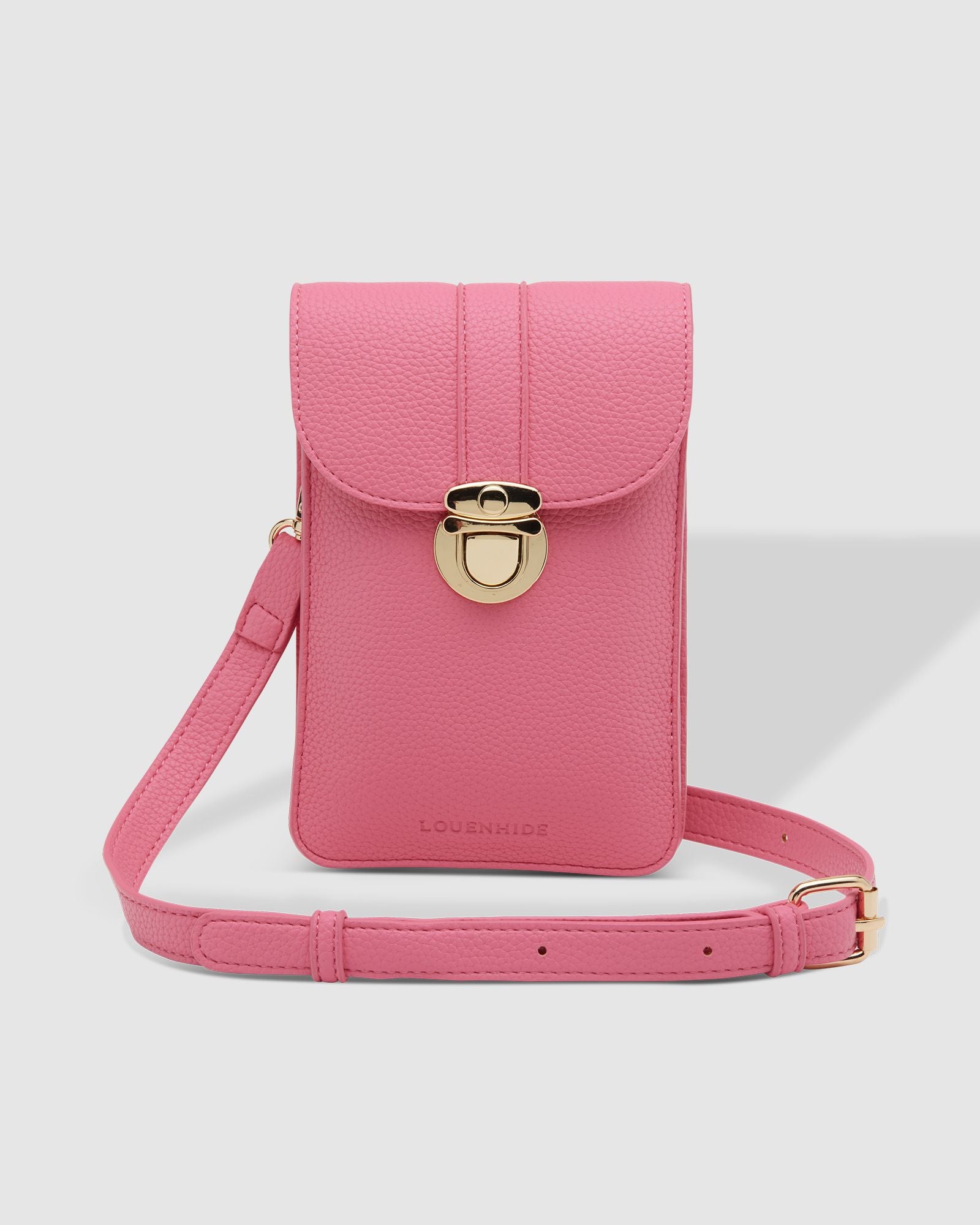 The Louenhide Fontaine Phone Crossbody Bag is the perfect accessory. While offering versatility and fuss-free functionality to your day-to-day life, you can keep your phone and everyday essentials within reach without sacrificing style.