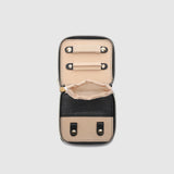 The Louenhide Juniper Jewelry Case is ideal for those who appreciate the finer details in their jewelry storage. Designed with your dynamic lifestyle in mind, this jewellery wallet is compact and portable. Whether placed on your vanity at home or tucked into your luggage for travel, the Juniper ensures your favourite pieces are protected wherever you go. Organize your pieces with the two press stud hooks, slip pocket, drawstring bag, ring roll and earring press stud band. Structured and protected, th
