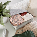 The Louenhide Madras 3 Piece Packing Cube Set will transform the way you travel. Maximize space and minimize bulk with the three varied sizes in three complementary hues. Use the smaller cube for your personal items, the medium for lighter pieces and the largest cube for your chunky knits and jeans.
