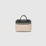 The Louenhide Trudy Jewelry Box is the perfect solution to keeping your valuables safely organized on the go. This compact travel jewelry case fits seamlessly into your luggage without taking up space. The secure zip closure ensures your jewelry stays protected, while the textured raffia and contrasting faux leather exterior add a touch of understated luxury to your travel style.