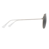 Round sunglasses with thin frame on a white background