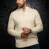 Au Noir OSLO Merino Wool Cable Knit Sweater