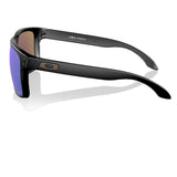 The look of Holbrook, from its iconic style to keyhole bridge and metal rivets, has been scaled up to fit larger faces.