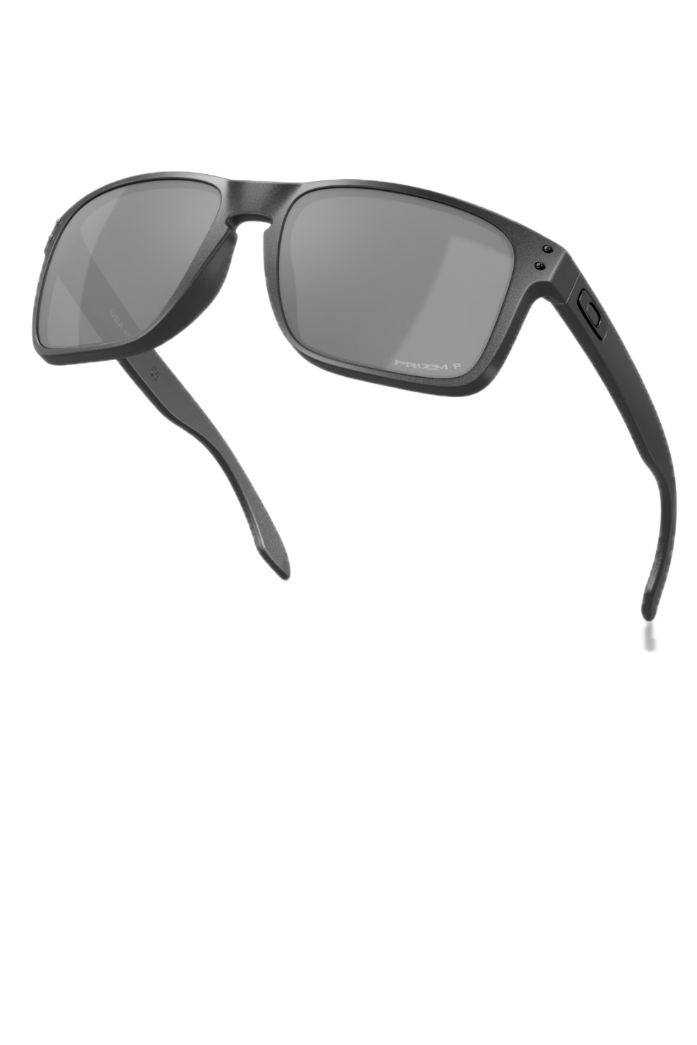 The look of Holbrook, from its iconic style to keyhole bridge and metal rivets, has been scaled up to fit larger faces.