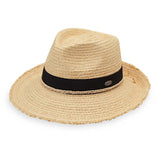This hat combines effortless style with a laid-back vibe, thanks to its natural fiber weave and subtly frayed brim. Ideal for outdoor festivals, beach parties, or evenings at a tiki bar, it’s the ultimate accessory for sun-soaked adventures. The black ribbon and braided raffia trim add a sophisticated yet casual touch, making it a versatile piece that stands out wherever you go.