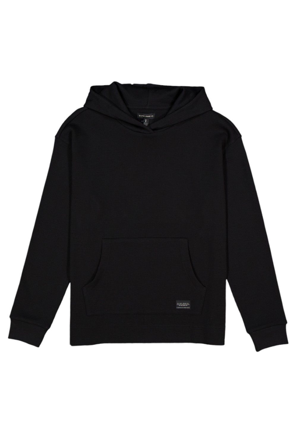 Silver Jeans Co. Thermal Knit Hoodie L Black