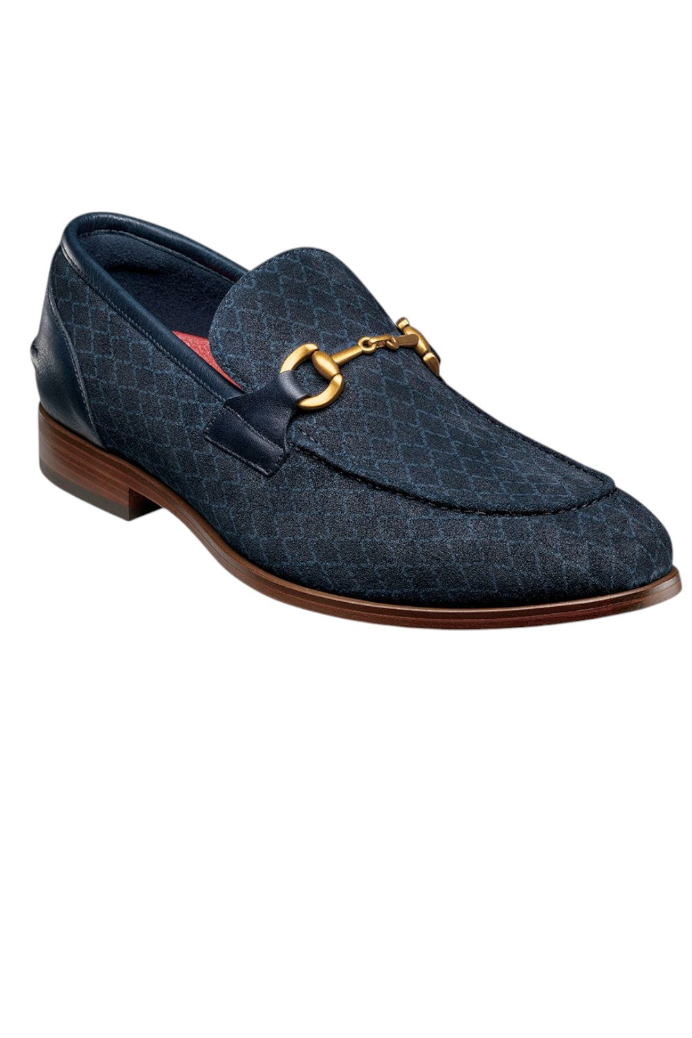 The Stacy Adams Brinkley Moc Toe Bit Slip On features a cool pattern on its soft suede upper and an elegant metal bit. The head-turning style is complemented by the comfort of our FlexZone removable footbed .