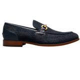 The Stacy Adams Brinkley Moc Toe Bit Slip On features a cool pattern on its soft suede upper and an elegant metal bit. The head-turning style is complemented by the comfort of our FlexZone removable footbed .