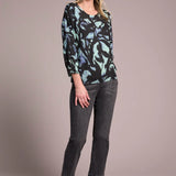 Opt for this relaxed crewneck sweater when you desire casual coziness in a soft yarn blend. The all-over floral print adds an uplifting touch to your look, while drop shoulders enhance comfort and ease of movement. Three-quarter-length sleeves provide the perfect amount of coverage.