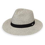 Sophisticated structure and contrast stitching come together in perfect harmony. The Charlie fedora hat looks great when sailing or walking along the water. The neutral tones add a light and airy feel to any outfit, and its packable nature allows this hat to be taken on any adventure. 