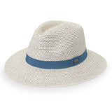 Sophisticated structure and contrast stitching come together in perfect harmony. The Charlie fedora hat looks great when sailing or walking along the water. The neutral tones add a light and airy feel to any outfit, and its packable nature allows this hat to be taken on any adventure. 