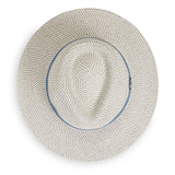 Sophisticated structure and contrast stitching come together in perfect harmony. The Charlie fedora hat looks great when sailing or walking along the water. The neutral tones add a light and airy feel to any outfit, and its packable nature allows this hat to be taken on any adventure. 