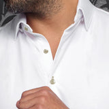 Au Noir ALEXANDER SLD White Stone Long Sleeve Shirt