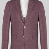 This Midland solid berry blazer is crafted from supersoft and light wool woven in Italy. This fabric allows the wearer to enjoy a crease free linen look thanks to the different colors of yarns used in this 100% worsted wool fabric.