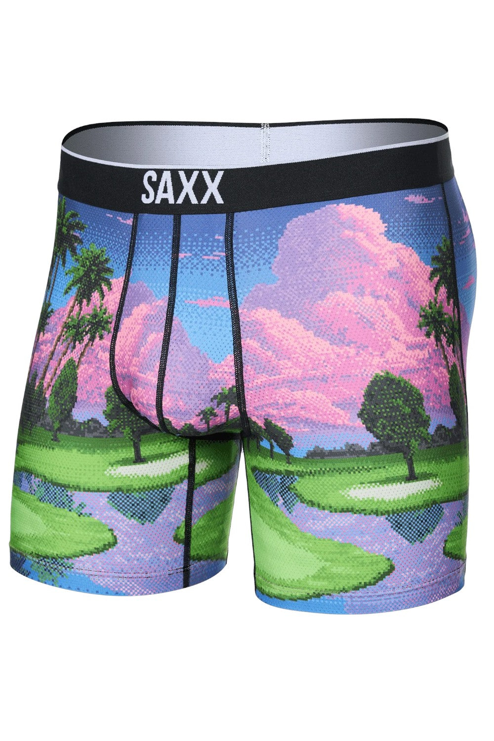 Bright, bold, and exceptionally breathable, this pair increases airflow during versatile activities. Constructed using a 4-way stretch pin-dot mesh, Volt fights odour, wicks moisture, and provides chafe-free support with the BallPark Pouch
