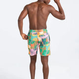 These 2N1 swim shorts combine a Slim Fit liner with an elastic-waist shell. The integrated liner is form-fitting through the butt and thighs.