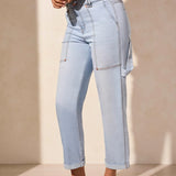 Tribal Audrey Girlfriend Straight Carpenter Jeans