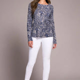 Wrap yourself in effortless warmth and style with this striking sweater, featuring a bold, eye-catching print. Crafted from luxuriously soft cable-knit combed cotton, it delivers the perfect blend of coziness and breathability. Long sleeves offer elegant coverage, while the classic crew neckline completes the look with refined sophistication.