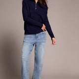 Tribal V-Neck Full Zip Sweater