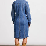 Achieve the perfect one-and-done ensemble effortlessly with our denim dress jacket. With its long-sleeve design and a flattering 45" length providing just the right coverage, this jacket exudes understated elegance.