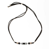 Suzie Blue Short Simple Beaded Necklace/Choker