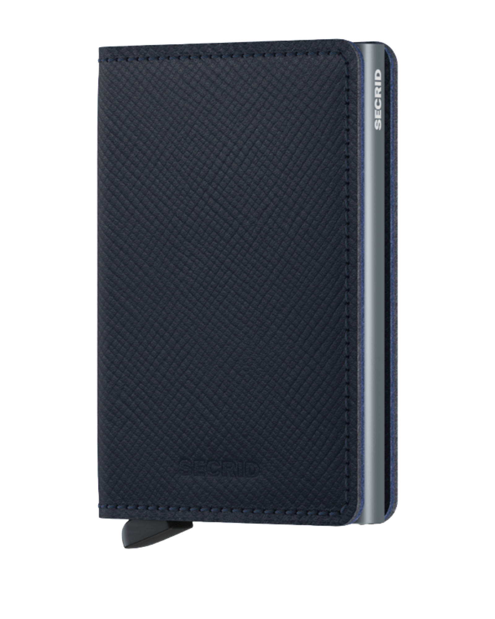 Secrid Slimwallet Saffiano Navy.The Slimwallet is a modern take on the classic billfold. With its slim profile it fits perfectly into every pocket.