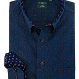 Leo Chevalier Long Sleeve Sport Shirt TALL (Indigo).