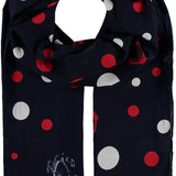 FRAAS Nautical Dot Cotton Print Scarf.