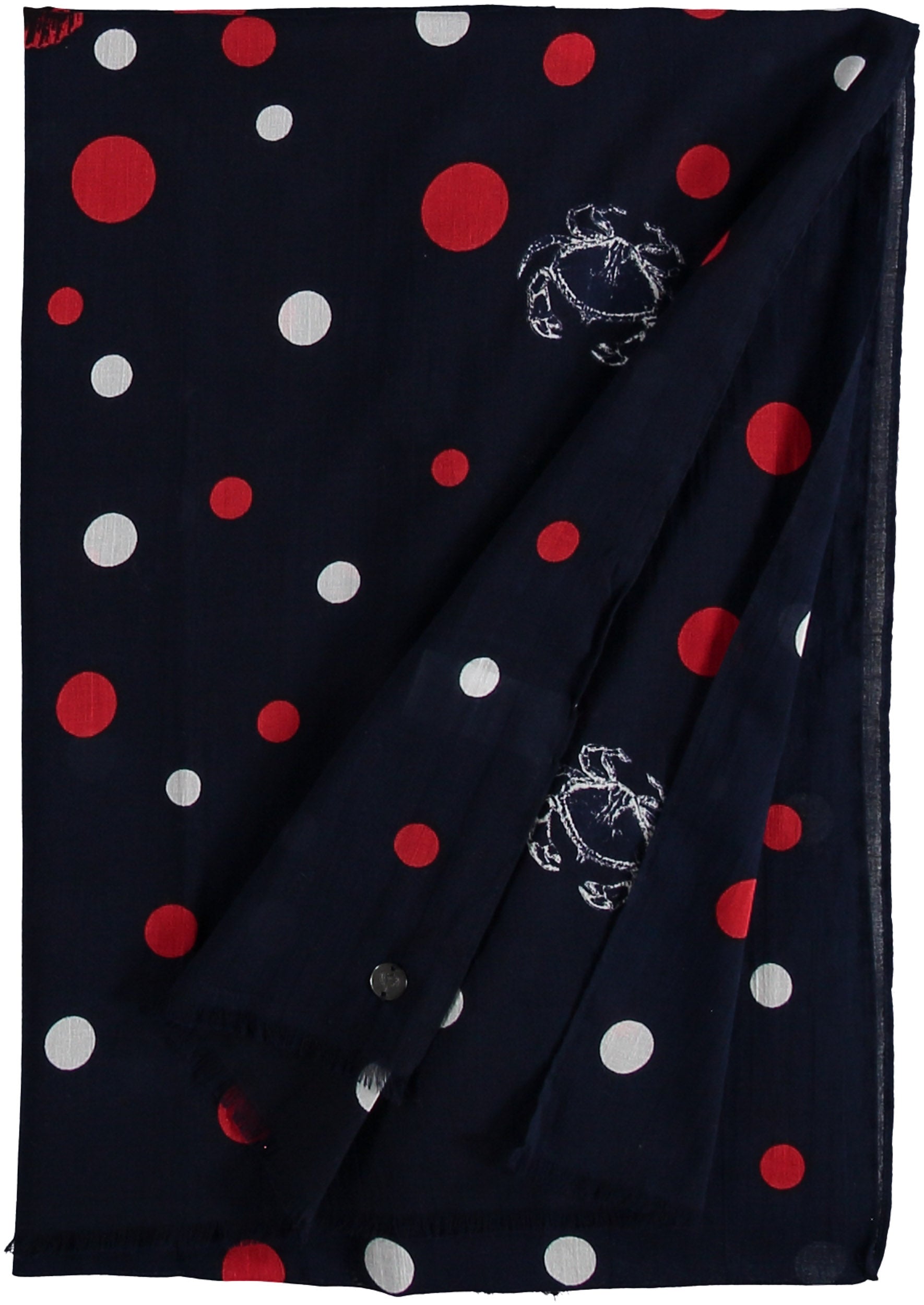 FRAAS Nautical Dot Cotton Print Scarf.