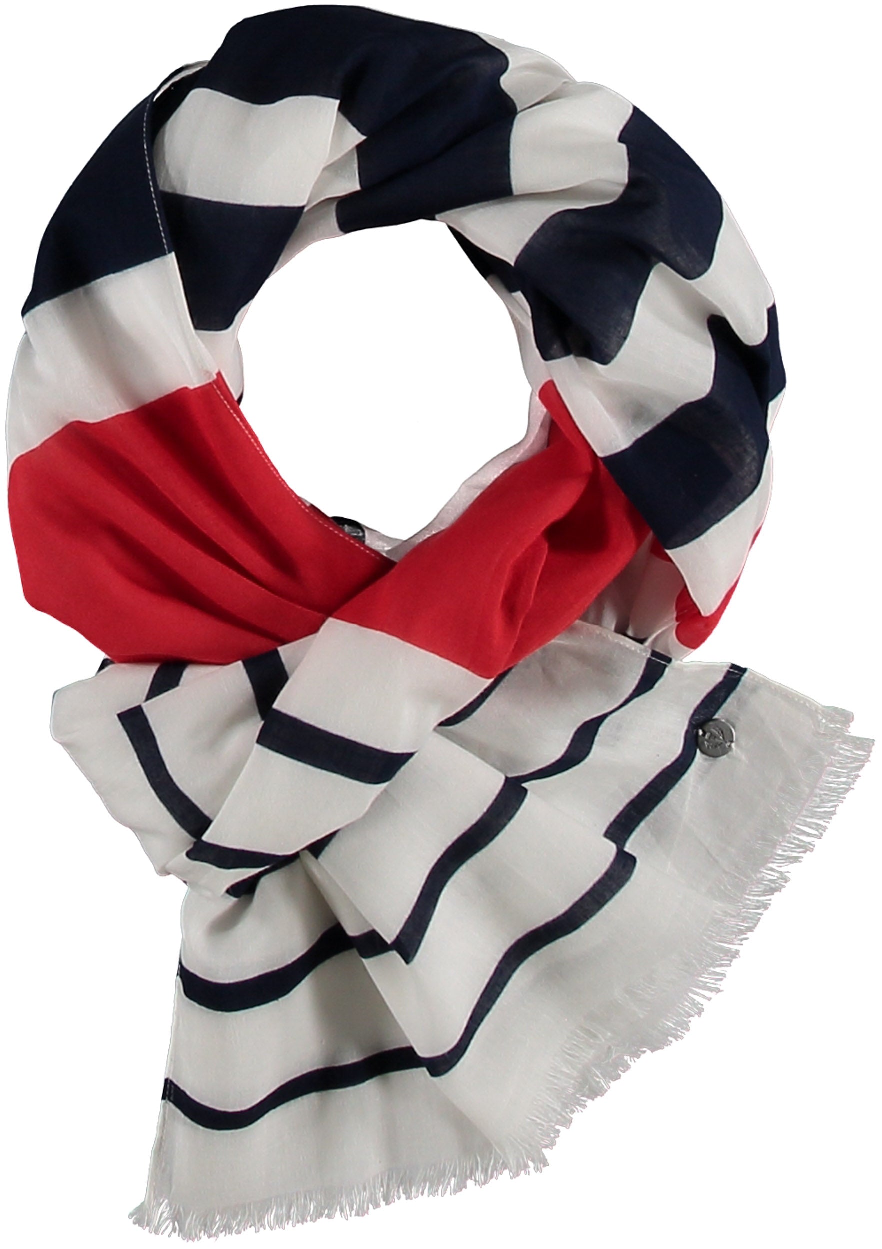 FRAAS Nautical Stripe Cotton Print Scarf.