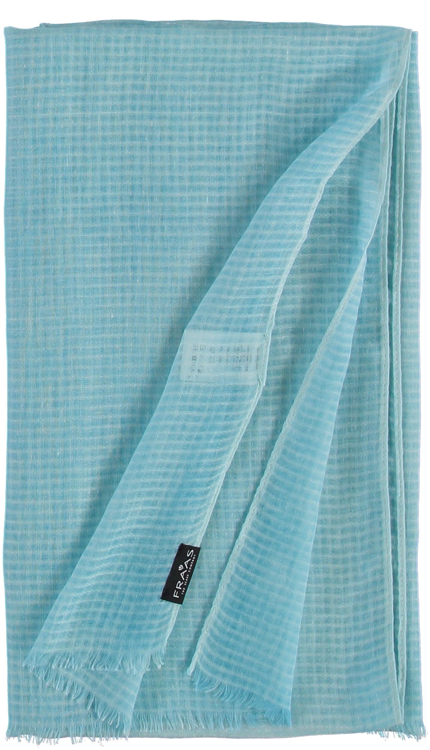 FRAAS Tonal Grid Solid Woven Scarf Wrap.