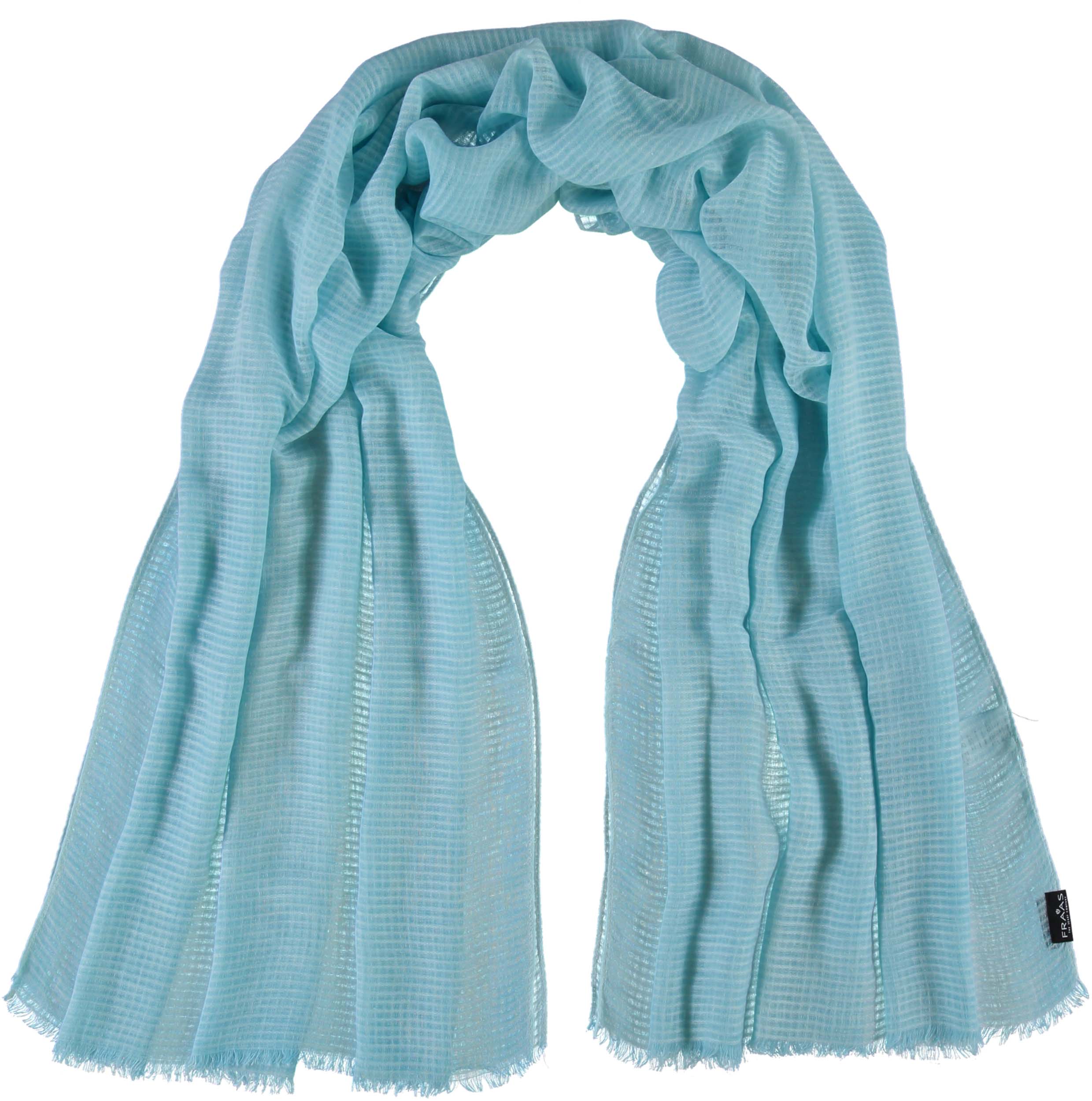 FRAAS Tonal Grid Solid Woven Scarf Wrap.