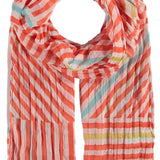 FRAAS Sea Stripe Polyester Print Scarf.