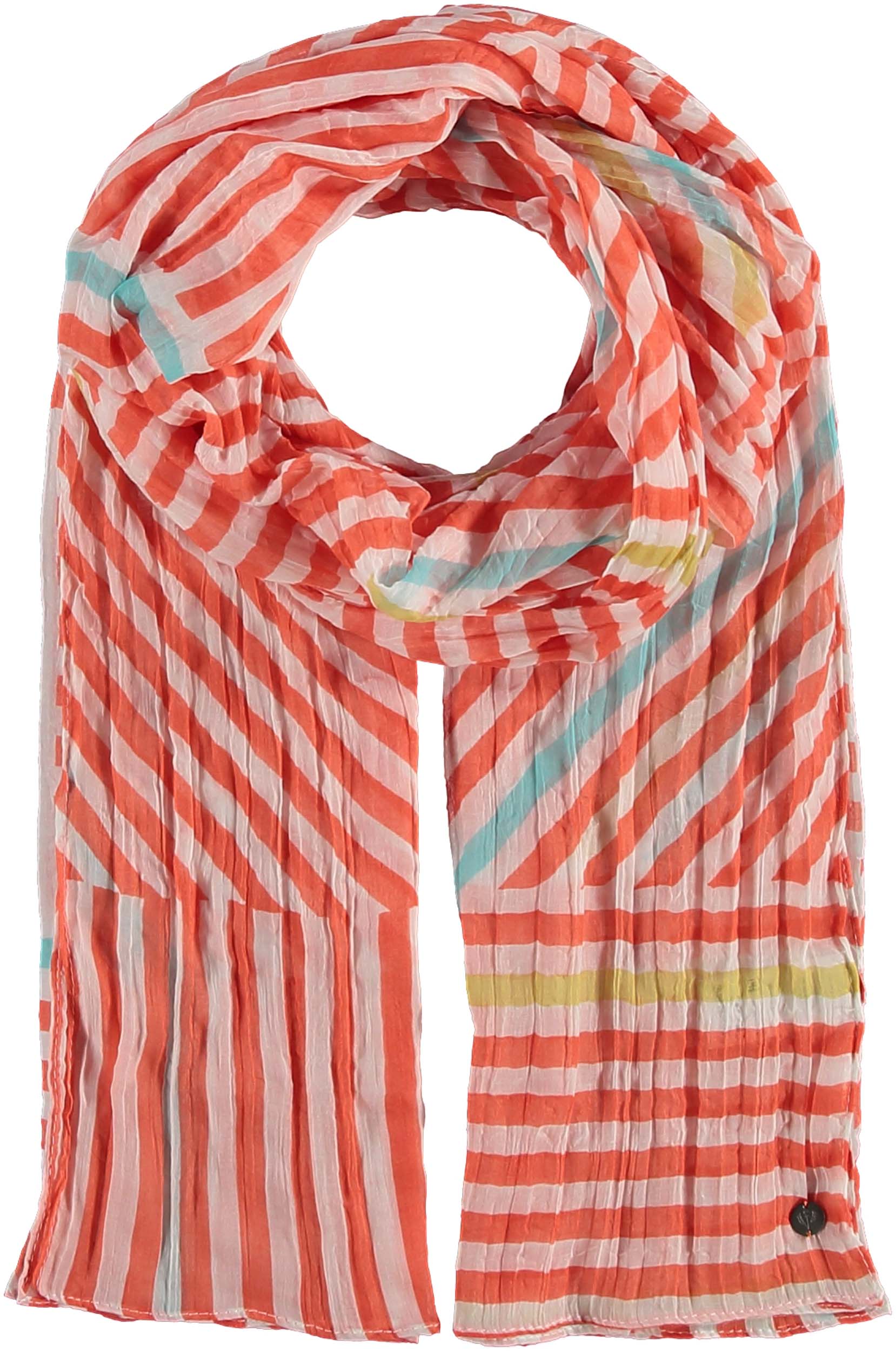 FRAAS Sea Stripe Polyester Print Scarf.