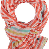 FRAAS Sea Stripe Polyester Print Scarf.