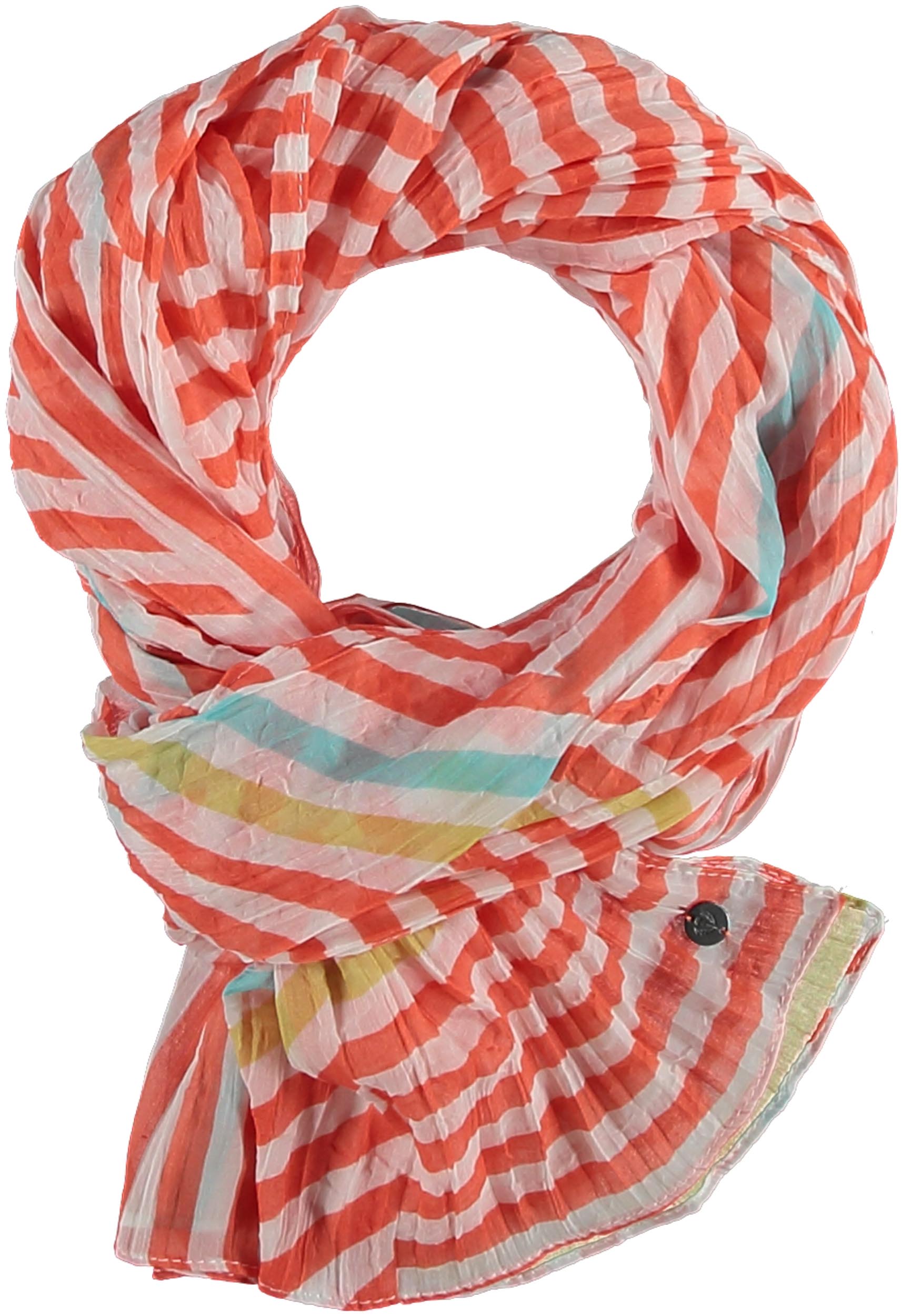 FRAAS Sea Stripe Polyester Print Scarf.