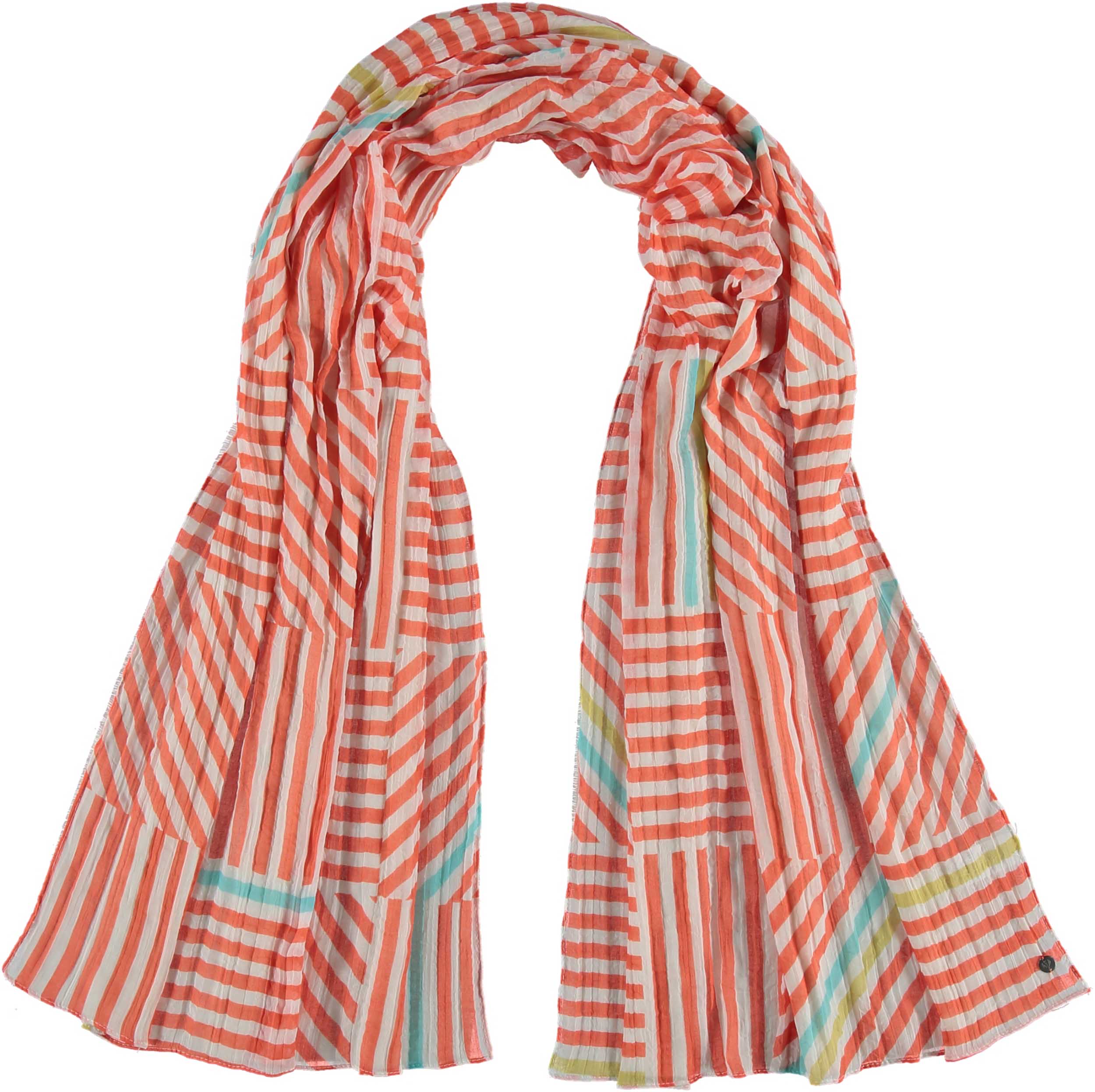 FRAAS Sea Stripe Polyester Print Scarf.